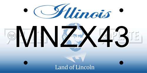 MNZX43 Illinois License Plate