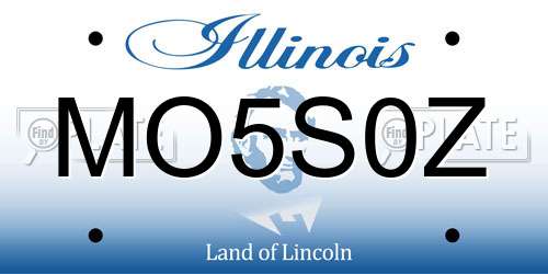 MO5S0Z Illinois License Plate