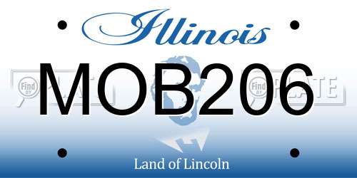 MOB206 Illinois License Plate