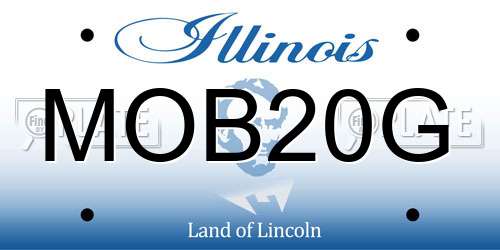 MOB20G Illinois License Plate
