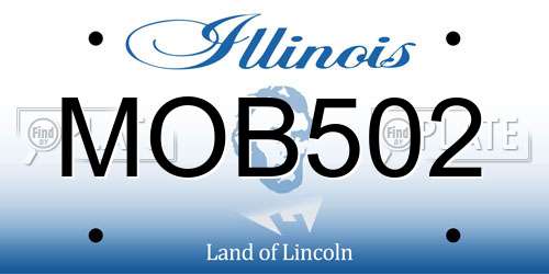 MOB502 Illinois License Plate