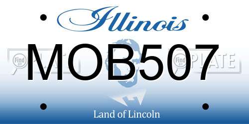 MOB507 Illinois License Plate