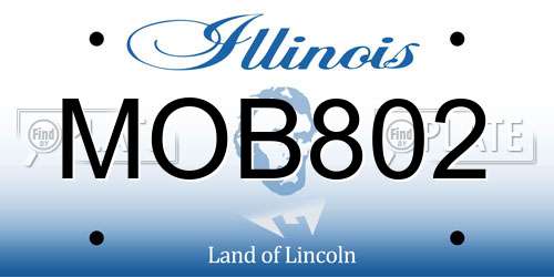 MOB802 Illinois License Plate