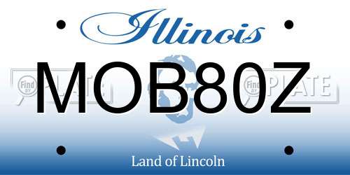 MOB80Z Illinois License Plate