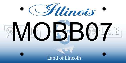 MOBB07 Illinois License Plate