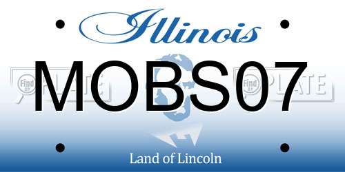 MOBS07 Illinois License Plate