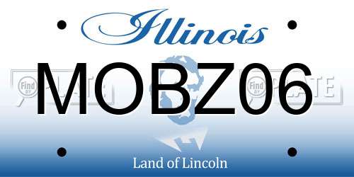 MOBZ06 Illinois License Plate