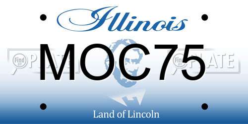 MOC75 Illinois License Plate