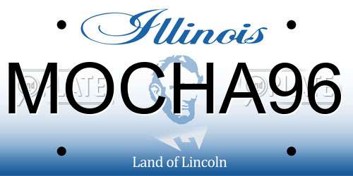 MOCHA96 Illinois License Plate