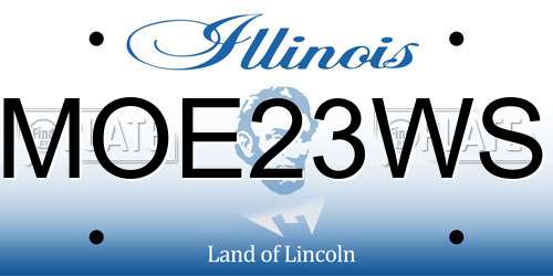 MOE23WS Illinois License Plate
