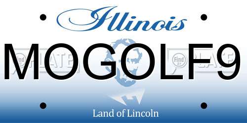 MOGOLF9 Illinois License Plate