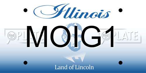 MOIG1 Illinois License Plate