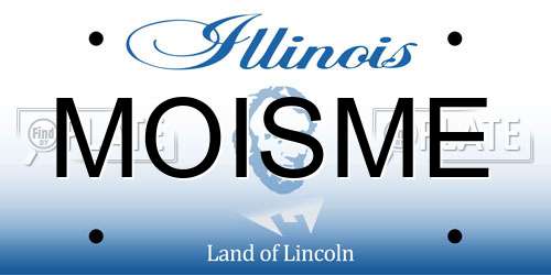 MOISME Illinois License Plate