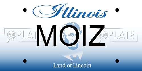 MOIZ Illinois License Plate