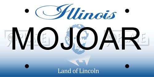 MOJOAR Illinois License Plate