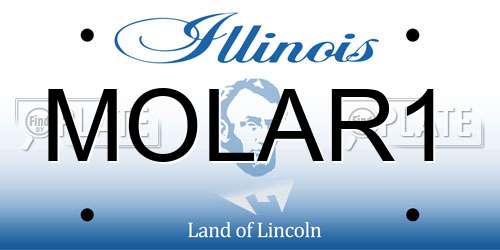 MOLAR1 Illinois License Plate
