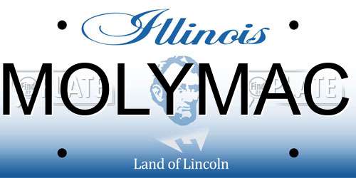 MOLYMAC Illinois License Plate