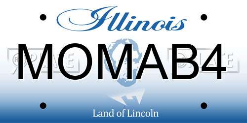 MOMAB4 Illinois License Plate