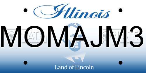 MOMAJM3 Illinois License Plate