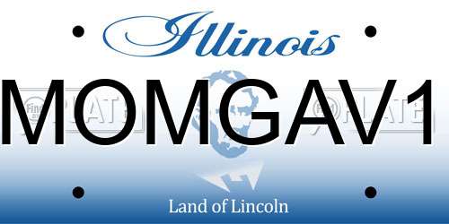 MOMGAV1 Illinois License Plate