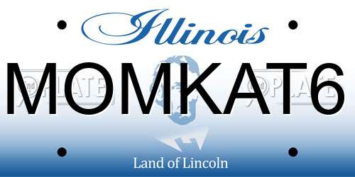 MOMKAT6 Illinois License Plate
