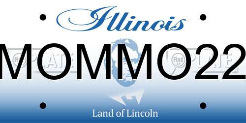 MOMMO22 Illinois License Plate