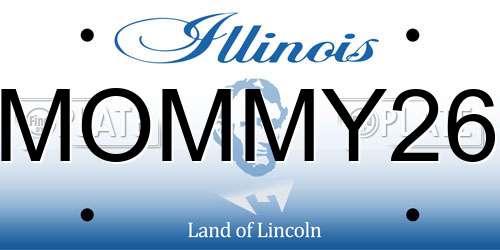 MOMMY26 Illinois License Plate