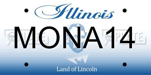 MONA14 Illinois License Plate