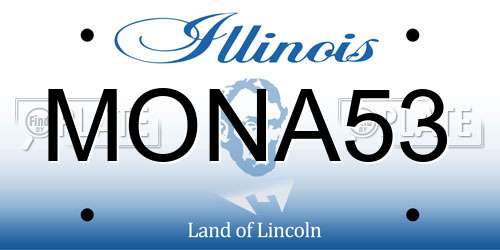 MONA53 Illinois License Plate