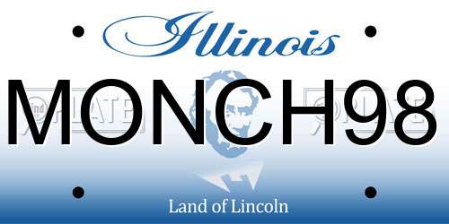 MONCH98 Illinois License Plate
