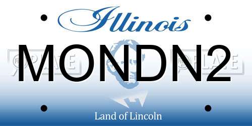 MONDN2 Illinois License Plate