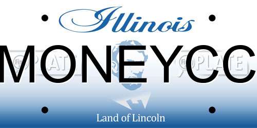 MONEYCC Illinois License Plate