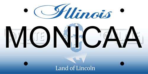 MONICAA Illinois License Plate