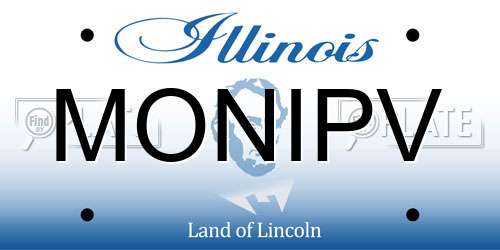 MONIPV Illinois License Plate