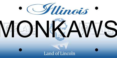 MONKAWS Illinois License Plate