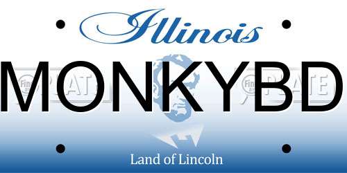 MONKYBD Illinois License Plate