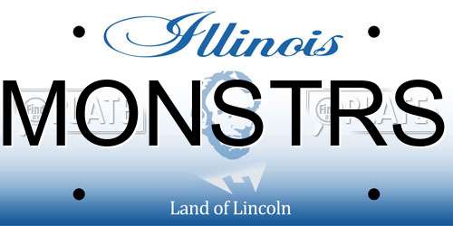 MONSTRS Illinois License Plate
