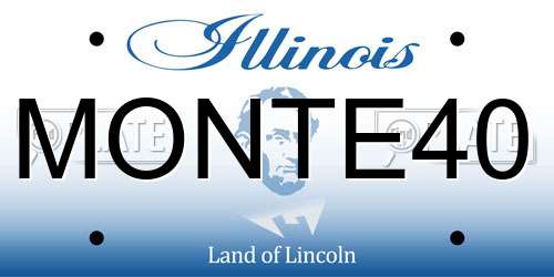 MONTE40 Illinois License Plate