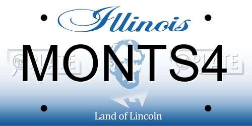 MONTS4 Illinois License Plate