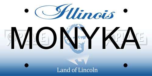 MONYKA Illinois License Plate