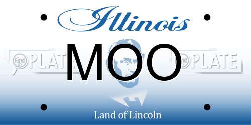 MOO Illinois License Plate