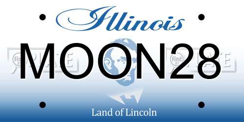 MOON28 Illinois License Plate