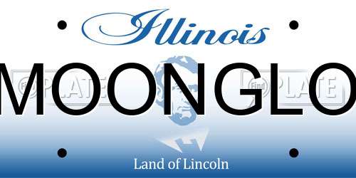 MOONGLO Illinois License Plate