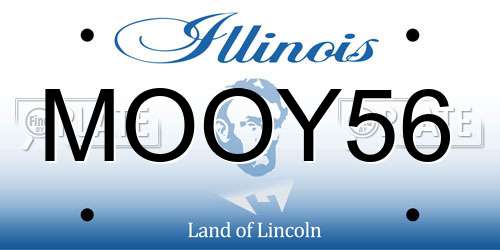 MOOY56 Illinois License Plate