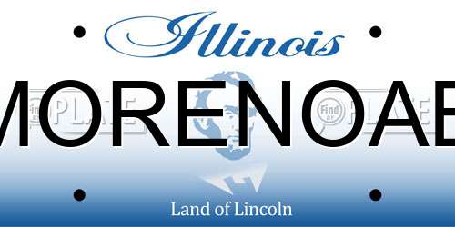 MORENOAB Illinois License Plate