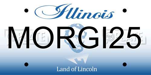 MORGI25 Illinois License Plate