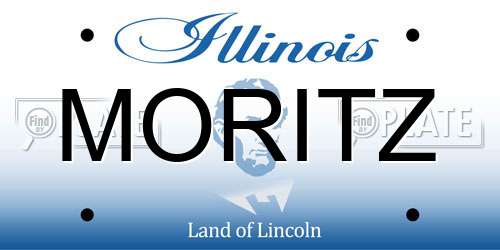 MORITZ Illinois License Plate