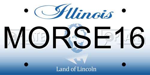 MORSE16 Illinois License Plate