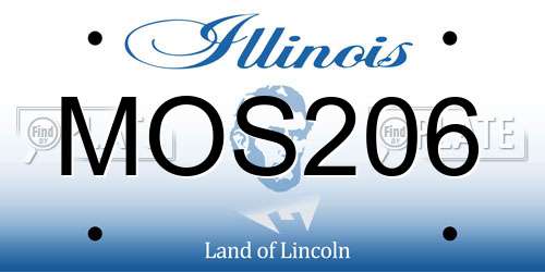 MOS206 Illinois License Plate