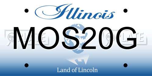 MOS20G Illinois License Plate